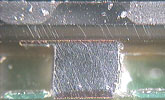 Figure 8. Microsections of chip termination and a BGA package after reflow